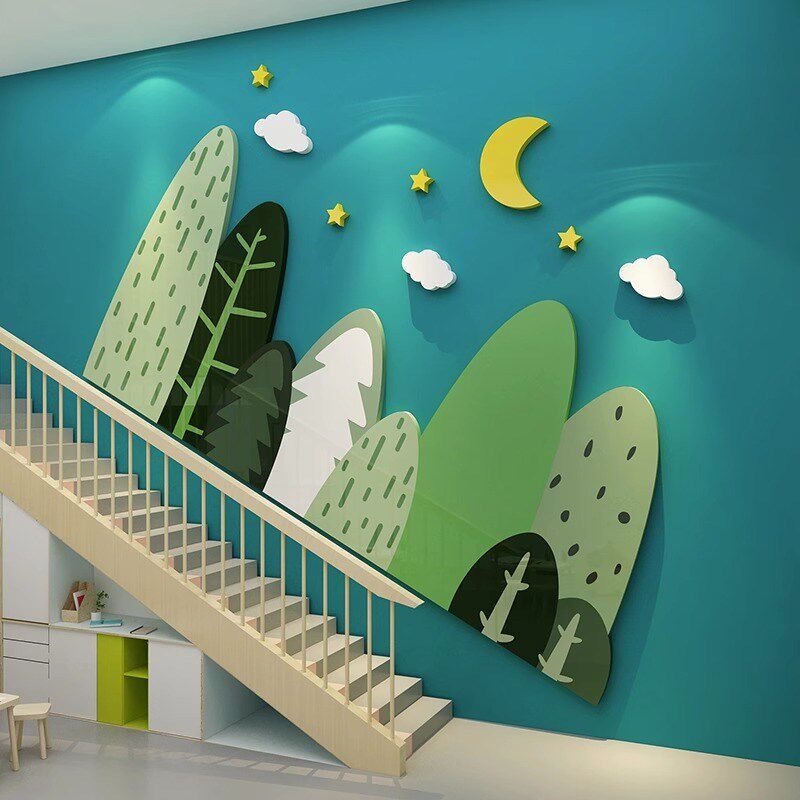 儿童小房间布置墙面装饰改造用品卧室床头壁画卡通贴纸少女孩公主,家居饰品,软装墙贴,淘宝优惠券,粉丝福利购,淘宝优惠卷