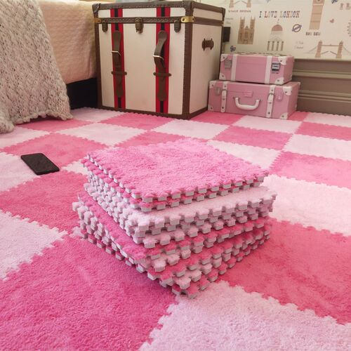 10 Pcs Soft Plush Childrens Mat Baby Play Mat Baby Toys Eva
