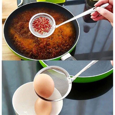 1Pc Stainless Steel Fine Mesh Oil Strainers Flour Filter