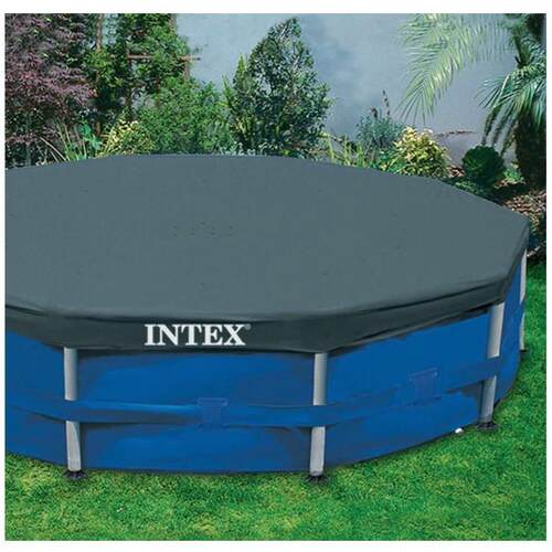 INTEX28030 28031 12尺圆形水池盖布 水池盖子防尘盖遮雨布盖布