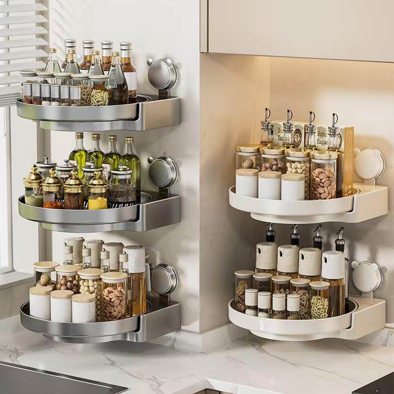 360度旋转吸盘厨房置物架 免打孔壁挂式调味瓶罐油盐酱醋收纳托盘,鲜花速递/花卉仿真/绿植园艺,割草机/草坪机,淘宝优惠券,粉丝福利购,淘宝优惠卷