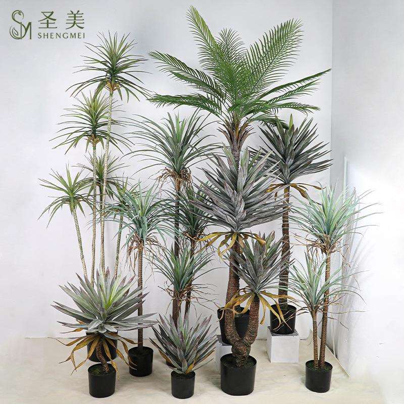 仿真绿植盆栽狭叶龙血树夹叶龙舌兰丝兰树马尾铁针葵铁树橱窗装饰