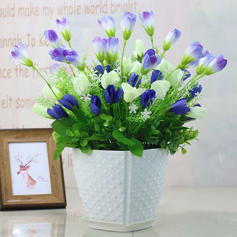 花套装郁金香假花绢花干花束家居客厅餐桌电视柜装饰花艺摆件,3C数码配件,其它配件,淘宝优惠券,粉丝福利购,淘宝优惠卷