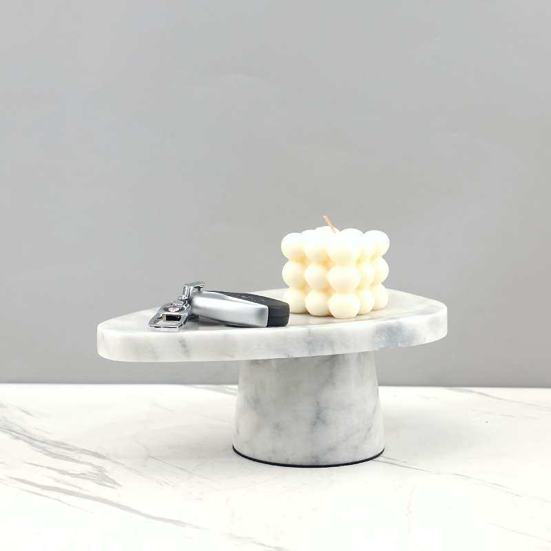 现代简约天然大理石高脚托盘装饰果盘摆件茶几餐厅酒店家居装饰品,3C数码配件,其它配件,淘宝优惠券,粉丝福利购,淘宝优惠卷