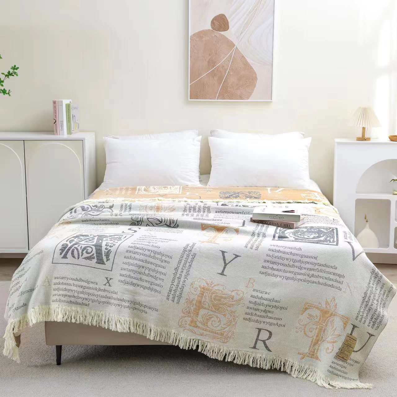 纯棉全棉毛巾被单人水洗多层纱布被子成人双人薄款午休毯毛巾盖毯