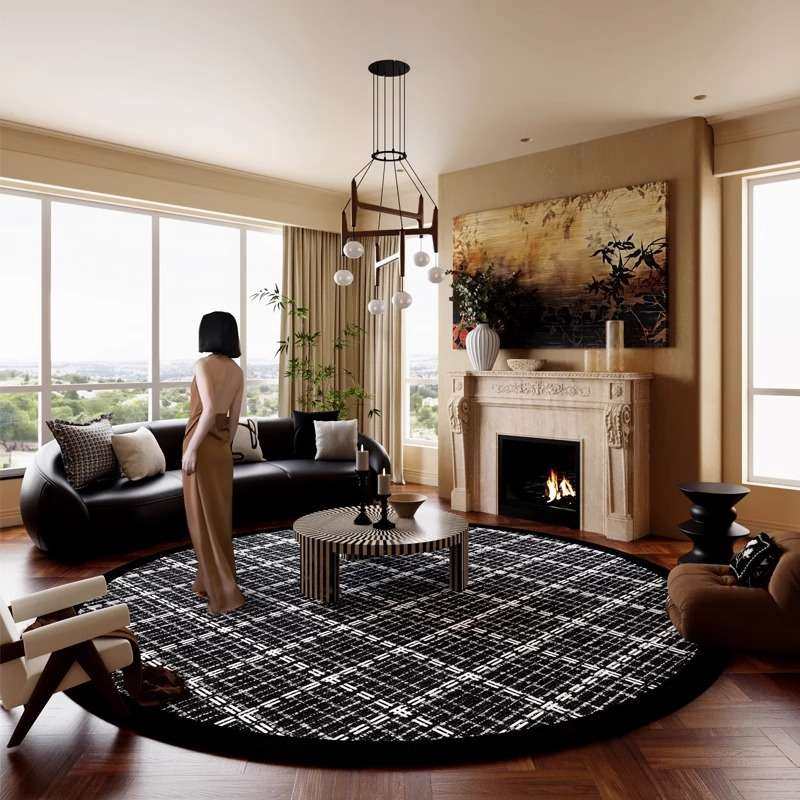 圆形地毯客厅沙发地垫卧室新款高级法式茶几垫子床边复古防水免洗,3C数码配件,其它配件,淘宝优惠券,粉丝福利购,淘宝优惠卷