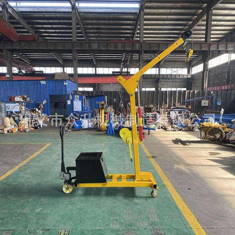 注塑车间吊模具用手动自动吊车 小型移动吊机 手动液压500kg吊车
