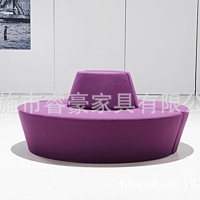 ZDH沙发休息区大厅公司接待洽谈创意异形休闲办公室沙发组合
