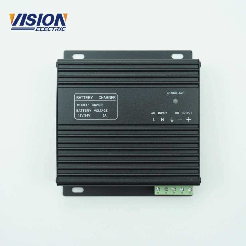 无刷发电机配件CH2806A 12V/24V蓄电池充电器6A自动浮充充电器