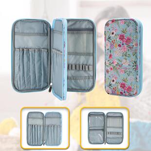 跨境牛津布毛线棒针收纳包钩针编织工具配件加长款棒针包收纳袋