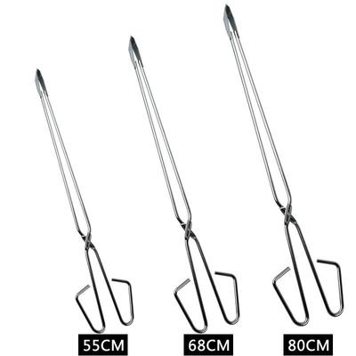 现货木炭夹子户外烧烤碳夹加长烧火钳家用炉灶生火煤炭扁头取炭夹