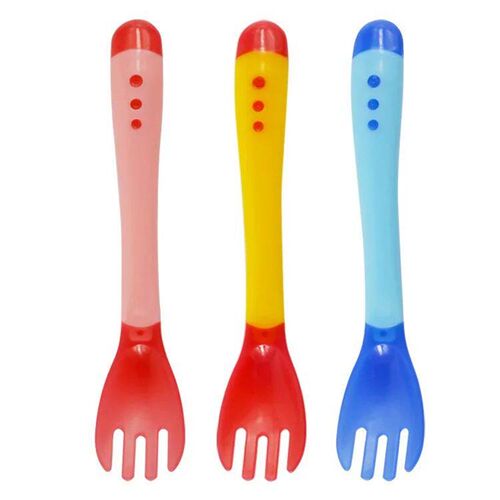 Newborn Baby Silicon Spoons Baby Safety Temperature Sensing