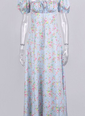 Kesiachiccly Elegant Square Collar Spring Summer Dress
