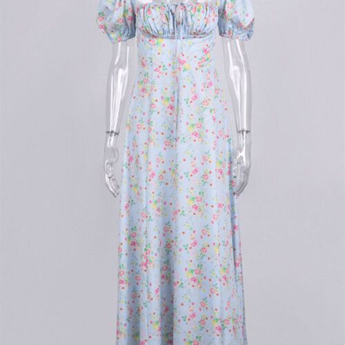 Kesiachiccly Elegant Square Collar Spring Summer Dress