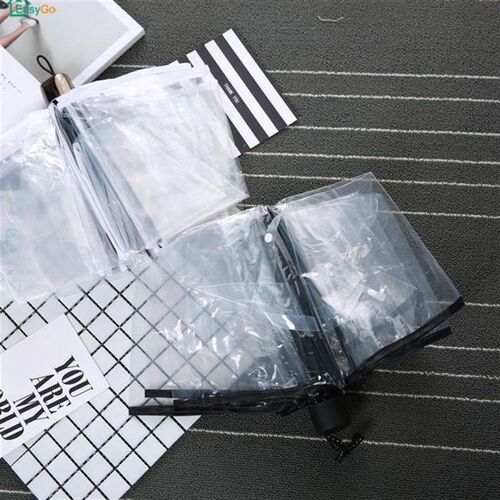 fold transparent umbrella rain super light shine romantic