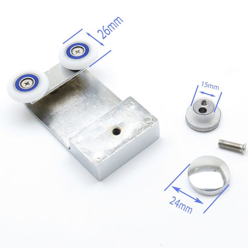 淋浴房挂轮玻璃移门侧挂吊轮浴室门不锈钢浴室门平面轨道上滑轮