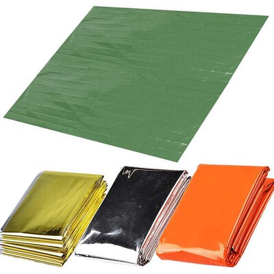 Emergency Thermal Poncho Blanket Lightweight Folding Water R