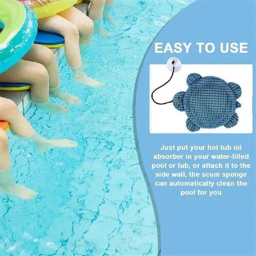 1Pcs Tub Scum Absorber Turtle Shape Tub Oil Absorbing Tool