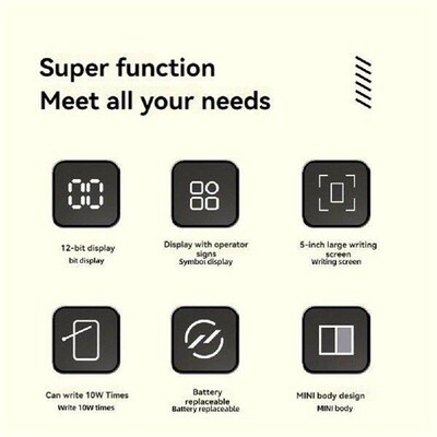 Calculator With Writing Board 12 Digits LCD Display Desktop