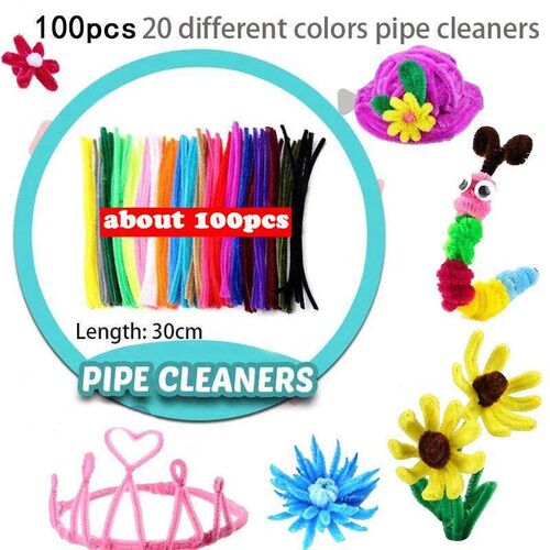1000pcs Kids Crafts Art Supplies Kit Pipe Cleaners Pompoms F