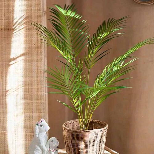 125cm Large Artificial Palm Tree Tropical Plants Branch Plas