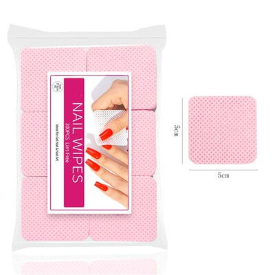300pcs Cotton Gel Nail Polish Remover Wipes Nail Cleaning Pa