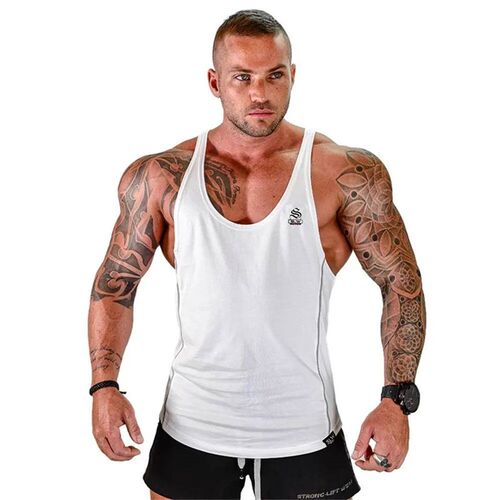 Mens Bodybuilding Tank top Gyms Fitness sleeveless shirt 202