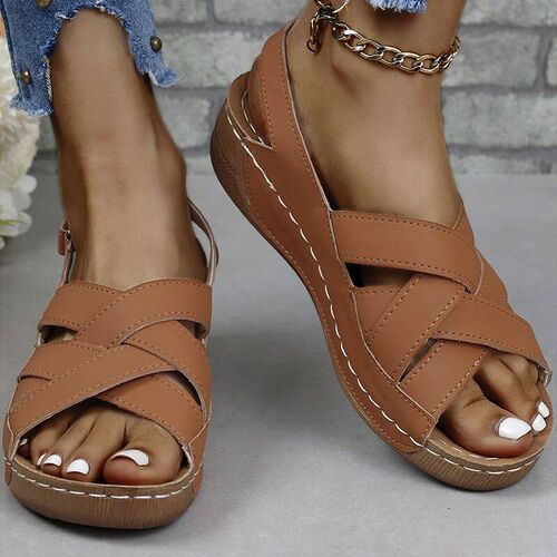 Womens Sandals Peep Toe Summer Sandals With Heels Shoes