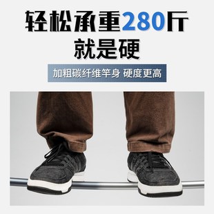 奈冠碳素抄网竿全大物超轻超硬伸缩抄网杆裸竿钓鱼捞鱼专用网兜