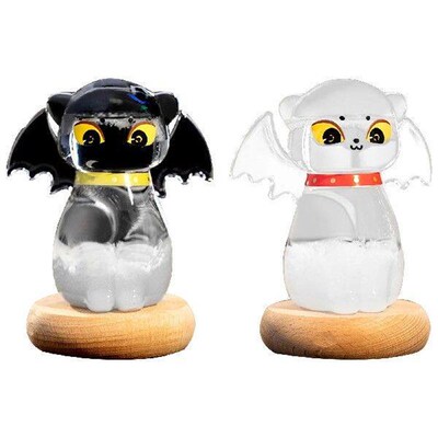 Cute Demons Cat Storm Glass Barometer Bottles Weather