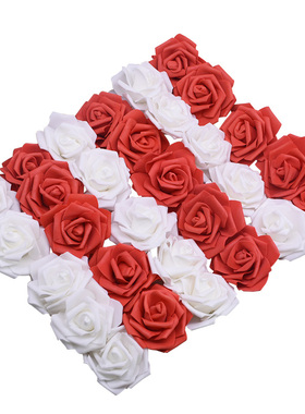 6cm Wedding Roses Foam Artificial Rose Flowers Head Wreath D