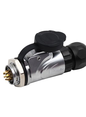 凌科航空插头LP1单孔螺纹2 3  5 7 8 9芯全金属插座微型连接器