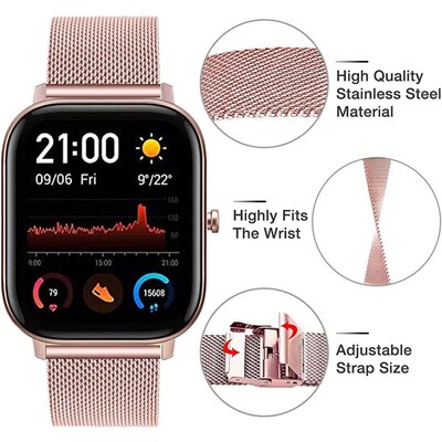 Quick Release Stainless Steel Loop Strap for Amazfit GTS 2 2