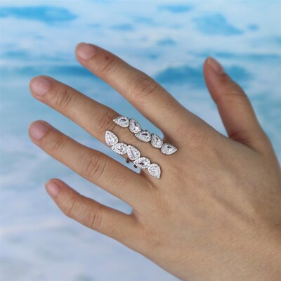 Wedding engagement ring for women Open adjusted fashion wate