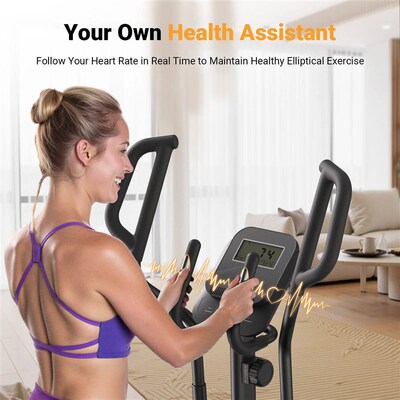 MERACH Elliptical Exercise Machine with 18.5IN Stride Hyper-