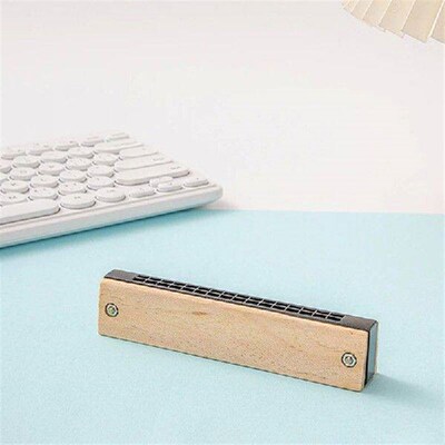 Kids Harmonica 16 Hole Diatonic Harmonica Wooden Mouth
