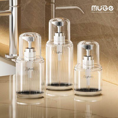 Travel-sized toiletry bottles, pump-style containers, portab