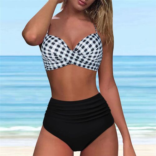 Women High Waisted Bikini Set Sexy Two Piece Tankini Swimsui