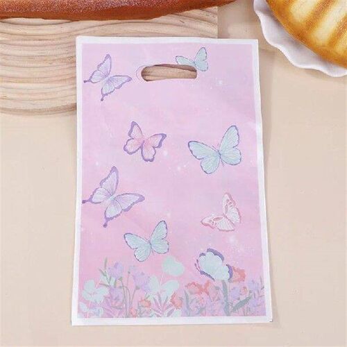 10PCS Butterfly Party Goodie Bags Pink Butterfly Candy Gift
