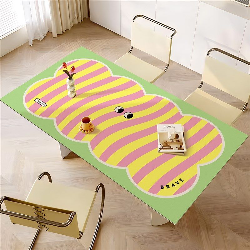 多巴胺怪兽皮革桌垫防水防油免洗茶几垫定制餐垫pvc可裁剪,居家布艺,桌布,淘宝优惠券,粉丝福利购,淘宝优惠卷