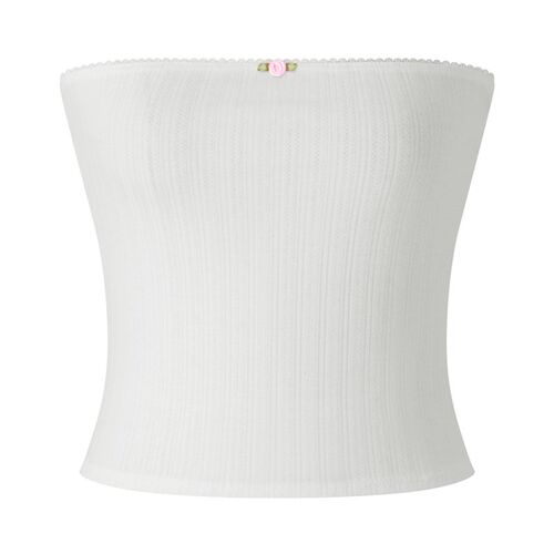 Women Summer Kawaii Sleeveless Off Shoulder Knitted Tanks To