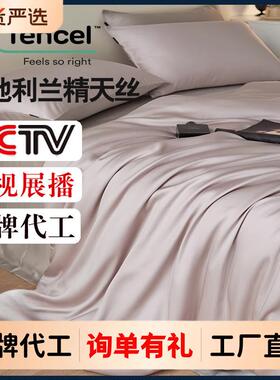 FILON VIRO 轻奢天丝床上四件套纯色风夏季冰丝被套裸睡丝滑凉感