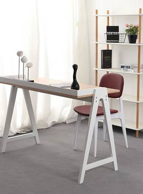 台组式电脑桌简约现学生家44740用办公桌带书架合儿代书桌童单人