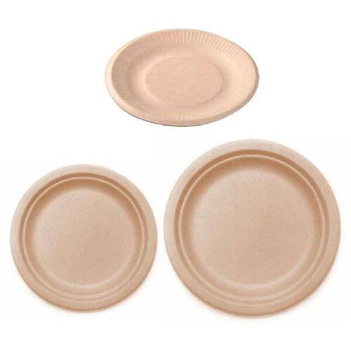 50PCS Compostable Paper Plates 6/7/9in Disposable Tableware