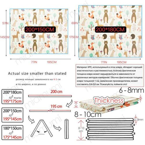 Baby Mat Play Toys Protective Floor Carpet Game Playmat Nurs
