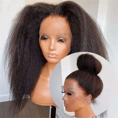 13x4 Lace Front Wigs Human Hair Wig Kinky Straight Front Lac