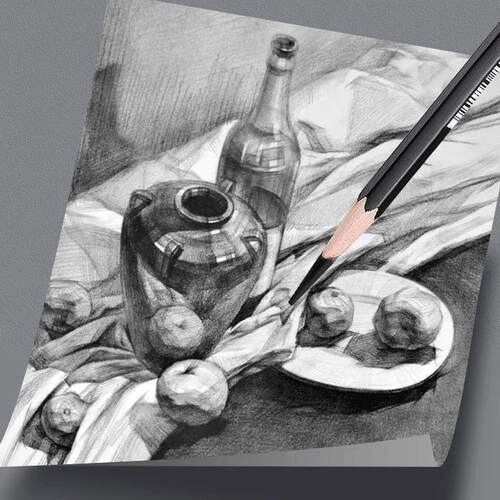 6 Pieces/Set Artist Black White Charcoal Pencils Set for Dra