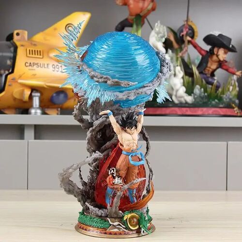 25cm Son Goku Dragon Ball Anime Figure Super Genki Bomb Lumi