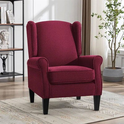 Modern Accent Chair, Chenille Fabric Armchair with High Resi