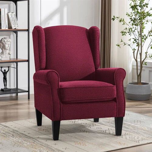 Modern Accent Chair, Chenille Fabric Armchair with High Resi